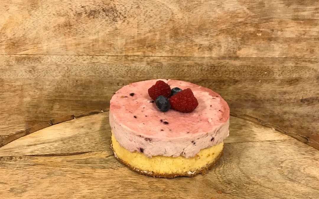 Bosvruchten cheesecake taartje