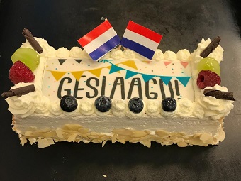 Slagroomschnitt: fijne vaderdag / geslaagd